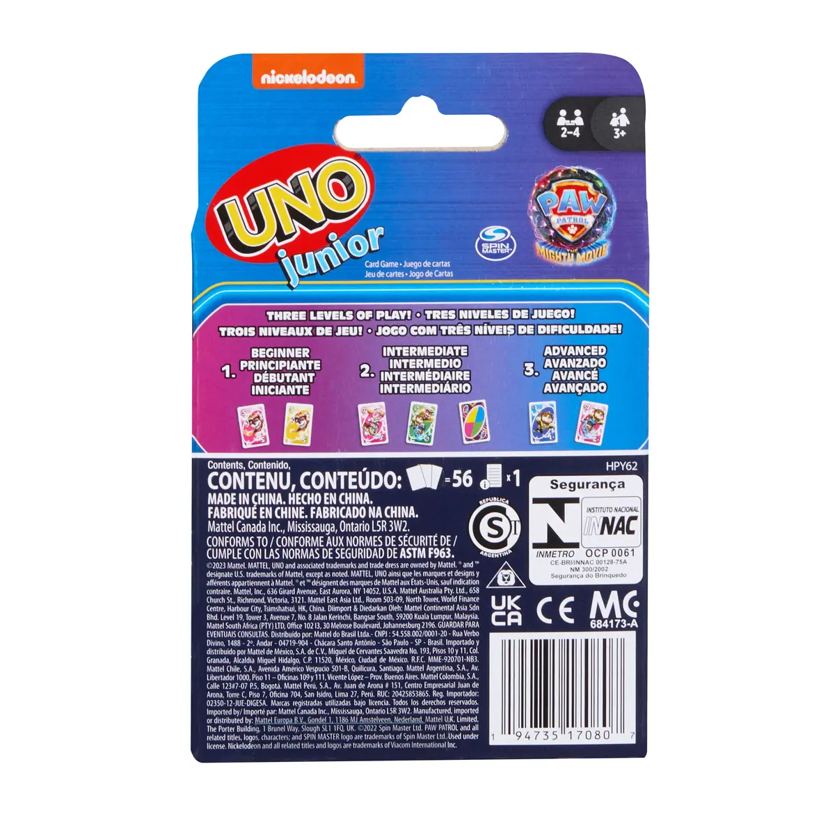MATTEL UNO Junior Paw Patrol: The Mighty Movie — Card Game Photo 6