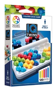 Kastes puzle IUVI Games SmartGames IQ Twins — no 7 gadiem, kompakta loģiskā spēle