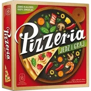 Board game nasza księgarnia Pizzeria — family tabletop game, players, turn-based play