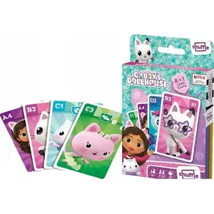 Card game set Cartamundi Gra Shuffle Koci domek Gabbi 4w1 – multifunctional card and board game kit