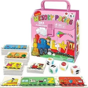 Board game Wydawnictwo Jako Wesoły pociąg (pink) — family children's tabletop game