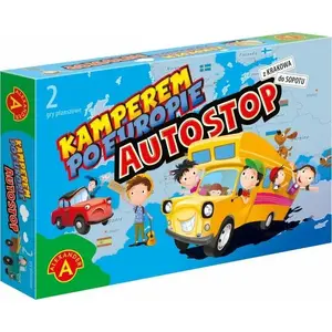 Board game Alexander Kamperem po Europie/Autostop – family travel strategy game, Polish edition