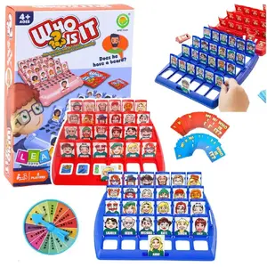 Board Game LEANToys Guess Who? Mini Travel Edition — Family Logic Game, 2 Boards