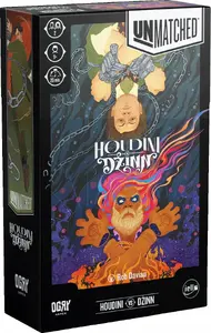 Galda spēle Ogry Games Unmatched: Houdini vs Dżinn — asimetriska 2 spēlētāju cīņa