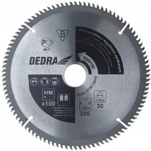 Диск пильный для древесины Dedra H305100 — Ø305 мм, посадка 30 мм, 100 зубьев