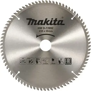 Диск пильный для алюминия Makita D-72992 235×30 мм, 80 зубьев