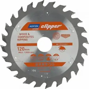 Дисковая пила Norton Clipper 355 мм x 30 мм x 40 зубов для дерева и композитов, ATB (3,2/2,4) N70184608076