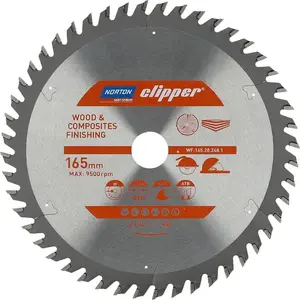 Ripzāģa disks Norton Clipper 165 mm x 20 mm, 48 zobi, priekš koka un kompozītiem, ATB (2,6/1,6)