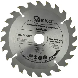 Пильный диск GEKO 150×20 мм 24 зуба для дерева G00120