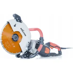 Elektriskā betona zāģa Evolution R300DCT+ ar 300 mm premium dimanta disku un putekļu izsūkšanas sistēmu