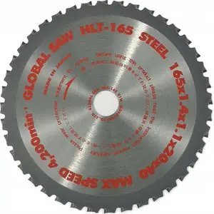 Apaļā zāģa abrazīva Global 165 x 1,4/1,1 x 20 mm, 40 zobu, CERMET — metāla griešanai