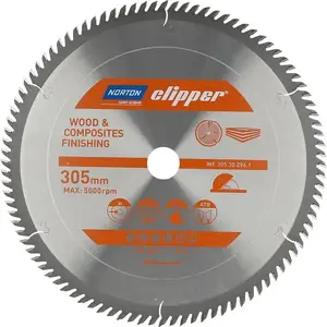 Дисковая пила Norton Clipper 305 мм x 30 мм, 96 зубьев, для дерева и композитов, ATB (3,2/2,2)