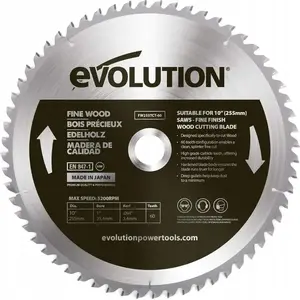 Ripa Evolution Fine Wood 255 mm 60 zobu priekš šķērsgriezuma un ripzāģiem