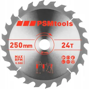 CMT komplekts ar diviem ripzāģa diskiem 250 x 30 mm, 24/40 zobu, HM
