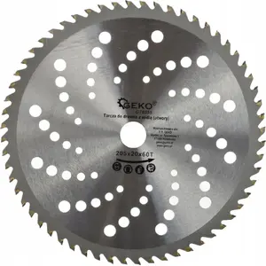 Circular Saw Blade GEKO G78055 for Wood 205 x 20 mm, 60 Teeth, Multiple Holes