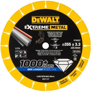 Diamond cutting blade DeWalt DT40257 for masonry and tile, 1 pc
