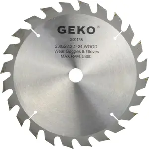 Диск пильный GEKO 230 x 22 мм, 24 зуба для дерева (G00138)