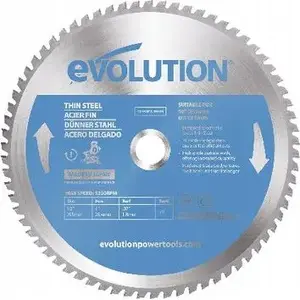 Circular Saw Blade Evolution TCT 255 mm 70T for Thin Steel, for Miter Saws