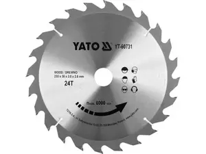 Пильный диск YATO YT-60731, TCT, 255 мм, для пластика, 1 шт