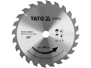 Диск для циркулярной пилы YATO YT-60782, 1 шт.