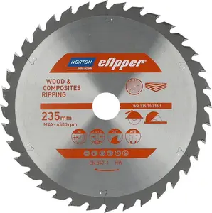 Пильный диск Norton Clipper 235 мм × 30 мм, 36 зубьев, для дерева и композитов, ATB (2,8 / 1,8) (MPN 70184608063)