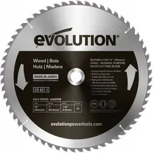 Circular Tungsten Carbide Saw Blade Evolution 355 mm 60T for Wood Cutting