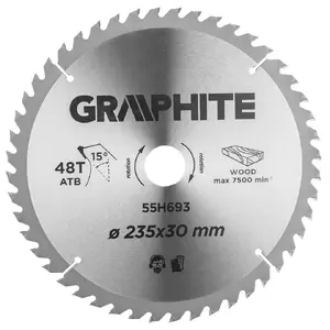 Circular saw blade GRAPHITE 55H693, 1 pc, weight 610 g