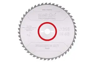 Circular saw blade Metabo 628057000 – 315 mm diameter, 30 mm bore, for wood, 1 pc