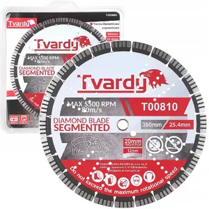 Diamond segmented blade Tvardy 350x12x25.4/20 mm with ring — pack of 10
