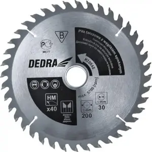 Apaļzāģa disks Dedra H16036 — 36 zobu, Ø160×20 mm priekš koka
