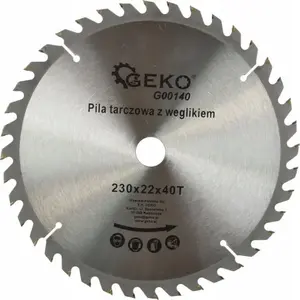 Диск пильный GEKO 230 x 22 мм, 40 зубьев (40/50) для дерева