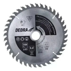 Пильный диск Dedra H20040E, диаметр 200 мм, посадочное 16 мм, для дерева, 1 шт