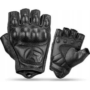 Motorcycle Half-Finger Gloves Rockbros model 1024450 with knuckle protection, size XL, black