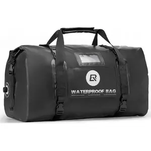 Ūdensizturīga motocikla sēdekļa/kofera soma RockBros 55 L — melna