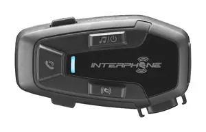 INTERPHONE U-COM 7R мотогарнитура Bluetooth, дальность 1000 м, A2DP/AVRCP/HFP, USB‑C, чёрная