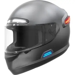 Мотоциклетный шлем Livall MC1 с Bluetooth-рацией, светодиодной SOS-подсветкой (MC1-L-GRY)