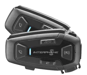 Interphone U-COM 8R мотоблютуз переговорное устройство комплект из 2 шт., дальность 1600 м, IP67, 18 ч работы