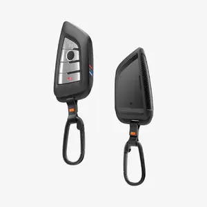 Key case Spigen BMW Key Fob Cover BK100 — black carbon protective key fob cover