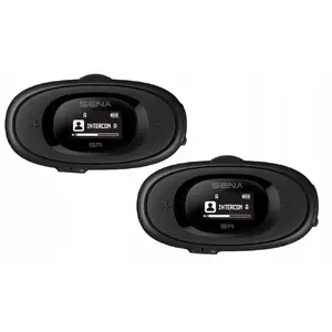 Motocikla interkoms Sena 5R-01D Bluetooth 5.1 700 m Diapazons LCD displejs Universāls mikrofona komplekts 2 ķiverēm