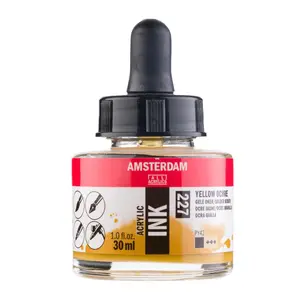Drawing ink Artequipment Amsterdam 17202270 – Ochre, Yellow, 30 ml bottle