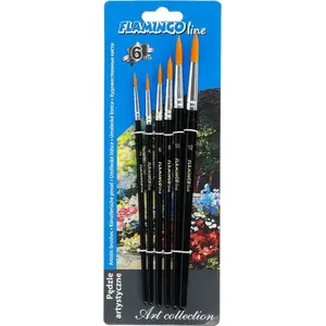 Artist round synthetic brushes set, Titanum model 385128, 6 pieces
