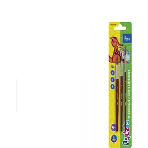 Round paint brushes Tetis set of 3 sizes 4, 6, 8 on blister pack KE010-AO