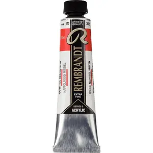 Acrylic paint tube Artequipment Rembrandt Naphthol Red Medium 396, artist-quality acrylic colour
