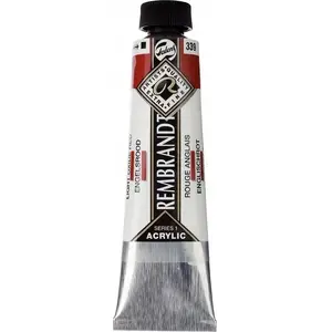 Akrila krāsa tūbiņā Artequipment Rembrandt Light Oxide Red 339, mākslinieku akrila krāsa