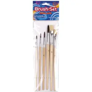 Paint Brushes STARPAK set of 6 (model 133502) — assorted sizes for painting and craft work