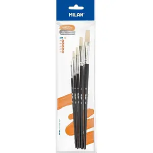 Paint Brush Set TEKA series 501 — sizes 0, 4, 6, 8 (mpn 608374)