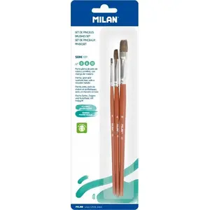 Paint Brushes set TEKA Milan series 121 — sizes 2, 8, 12 (3 pieces)