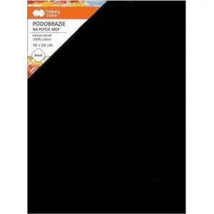 Холст на подрамнике Happy Color 24×30 см, хлопковый, пропитанный чёрный, MDF 4 мм