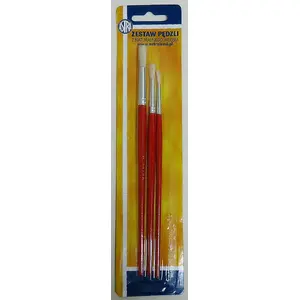 Paint Brushes Astra set — natural bristle sizes 2, 6, 12