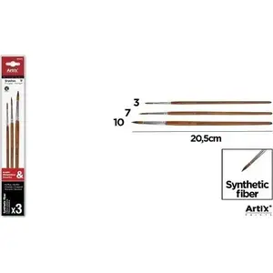 Paint brushes set VERGIONIC 3 pcs — professional painting brushes, assorted sizes